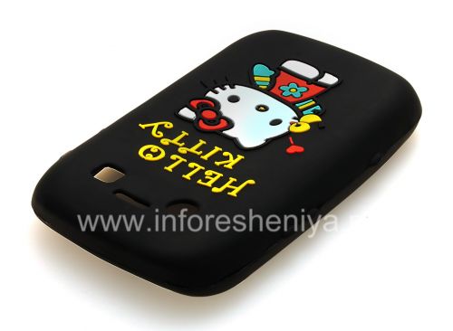 Photogallery for सिलिकॉन प्रकरण &quot;हैलो किट्टी&quot; ब्लैकबेरी 9700/9780 Bold के लिए, काला product