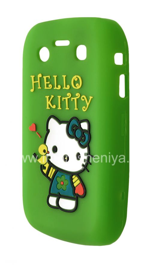 Photogallery for सिलिकॉन प्रकरण &quot;हैलो किट्टी&quot; ब्लैकबेरी 9700/9780 Bold के लिए, ग्रीन product