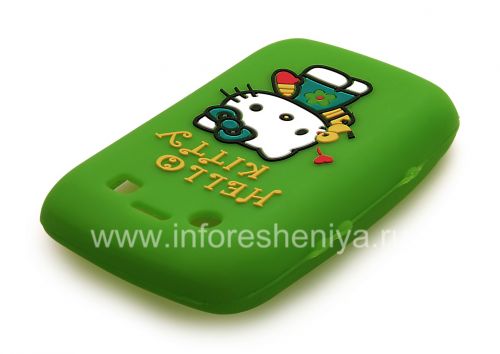 Photogallery for सिलिकॉन प्रकरण &quot;हैलो किट्टी&quot; ब्लैकबेरी 9700/9780 Bold के लिए, ग्रीन product