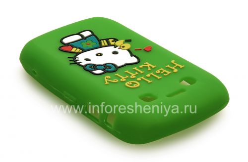 Photogallery for सिलिकॉन प्रकरण &quot;हैलो किट्टी&quot; ब्लैकबेरी 9700/9780 Bold के लिए, ग्रीन product