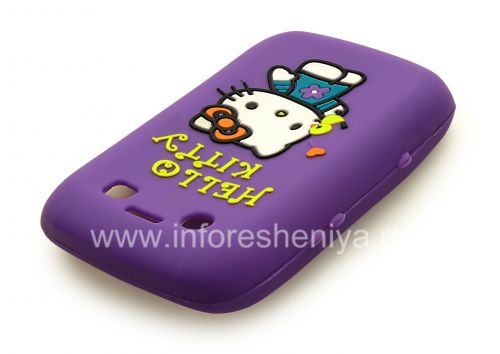 Photogallery for सिलिकॉन प्रकरण &quot;हैलो किट्टी&quot; ब्लैकबेरी 9700/9780 Bold के लिए, बकाइन product