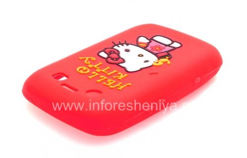 Photogallery for सिलिकॉन प्रकरण &quot;हैलो किट्टी&quot; ब्लैकबेरी 9700/9780 Bold के लिए, लाल product