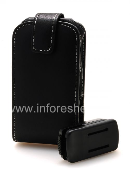 Photogallery for Signature Leather Case handmade Monaco Flip Type Leather Case for BlackBerry 9700/9780 Bold, Black product