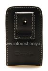 Photo 2 — Signature Leather Case-saku handmade Jenis Monaco Vertikal Pouch Kulit Kasus untuk BlackBerry 9700 / 9780 Bold, Black (hitam)