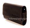 Photo 4 — Asli Leather Case Bag Premium Kulit Folio untuk BlackBerry, Coklat gelap (Espresso)