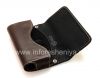 Photo 7 — Asli Leather Case Bag Premium Kulit Folio untuk BlackBerry, Coklat gelap (Espresso)