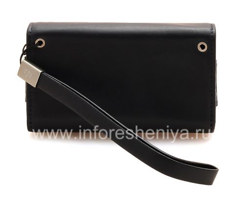 Photogallery for Housse en cuir d&#39;origine Sac Premium Leather Folio pour BlackBerry, Dark Blue (Bleu) product