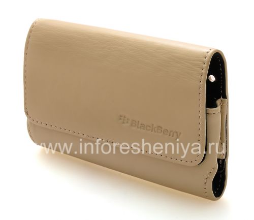 Photogallery for Housse en cuir d&#39;origine Sac Premium Leather Folio pour BlackBerry, Beige (Oyster) product