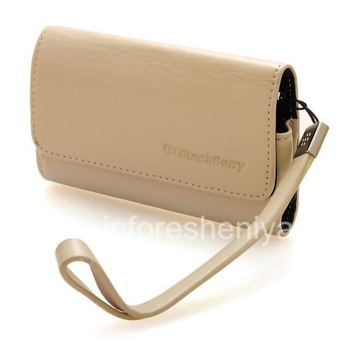 Photogallery for Housse en cuir d&#39;origine Sac Premium Leather Folio pour BlackBerry, Beige (Oyster) product