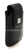 Photo 4 — Leather case with clip and metal tags for BlackBerry, The black