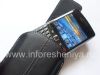 Photo 10 — Leather case with clip and metal tags for BlackBerry, The black