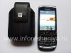 Photo 22 — Ledertasche mit Clip und Metall Tags für Blackberry, Schwarz