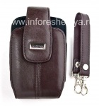 The original leather case with strap and metal tags for BlackBerry Leather Tote, Burnt Sienna