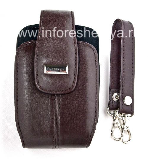 Photogallery for L&#39;étui en cuir original avec sangle et métalliques des tags pour BlackBerry Leather Tote, Brown (Burnt Sienna) product
