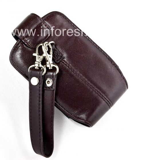 Photogallery for L&#39;étui en cuir original avec sangle et métalliques des tags pour BlackBerry Leather Tote, Brown (Burnt Sienna) product