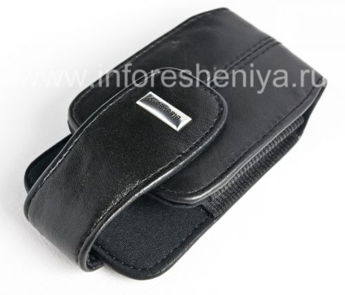 Photogallery for একটি চাবুক দিয়ে মূল চামড়া কেস এবং BlackBerry জন্য একটি ধাতু ট্যাগ চামড়া যোগ, ব্ল্যাক (পিচ ব্ল্যাক) product