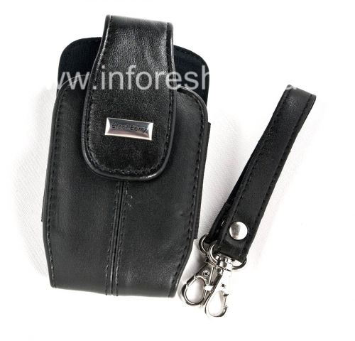 Photogallery for একটি চাবুক দিয়ে মূল চামড়া কেস এবং BlackBerry জন্য একটি ধাতু ট্যাগ চামড়া যোগ, ব্ল্যাক (পিচ ব্ল্যাক) product