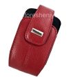 Photo 1 — El caso de cuero original con correa de metal y etiquetas para BlackBerry Bolsa de piel, Gran textura, rojo (rojo de Apple)