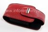 Photo 2 — El caso de cuero original con correa de metal y etiquetas para BlackBerry Bolsa de piel, Gran textura, rojo (rojo de Apple)