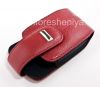 Photo 3 — El caso de cuero original con correa de metal y etiquetas para BlackBerry Bolsa de piel, Gran textura, rojo (rojo de Apple)