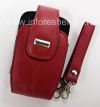 Photo 4 — The original leather case with strap and metal tags for BlackBerry Leather Tote, Apple Red