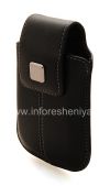 Photo 5 — Funda de cuero original para BlackBerry Bolsa de piel de cordero, Negro (Negro)