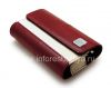 Photo 5 — Original-Ledertasche Tasche mit einem Metallschild Leder Folio für Blackberry, Dunkles Rot / Beige (dunkelrot)