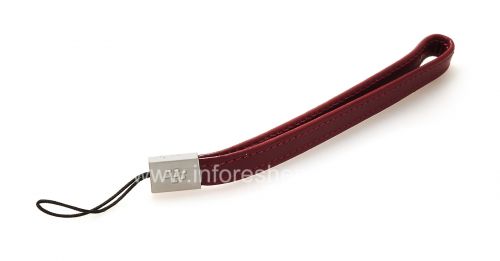 Photogallery for Original del bolso de cuero del caso con cuero etiqueta de metal Folio para BlackBerry, Rojo Oscuro / Beige (rojo oscuro) product