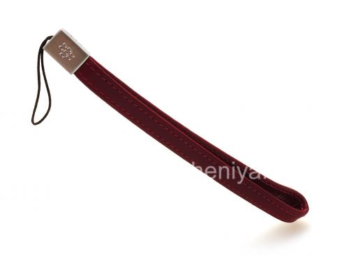 Photogallery for Original del bolso de cuero del caso con cuero etiqueta de metal Folio para BlackBerry, Rojo Oscuro / Beige (rojo oscuro) product