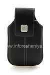 Photo 1 — Original leather case with clip with metal tag Leather Swivel Holster for BlackBerry, Black