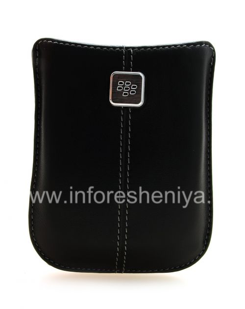 Photogallery for The original leather case, a pocket with a metal tag Leather Pocket for BlackBerry, Black product