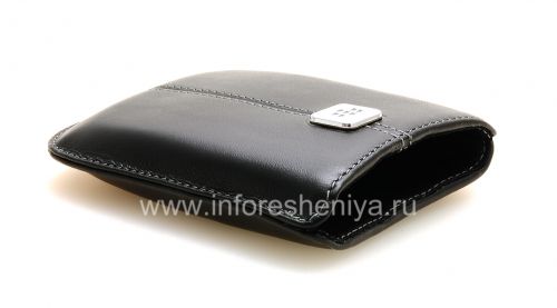 Photogallery for The original leather case, a pocket with a metal tag Leather Pocket for BlackBerry, Black product