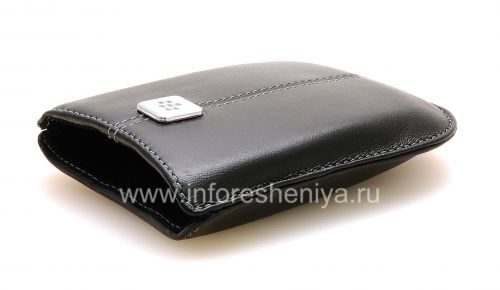 Photogallery for The original leather case, a pocket with a metal tag Leather Pocket for BlackBerry, Black product