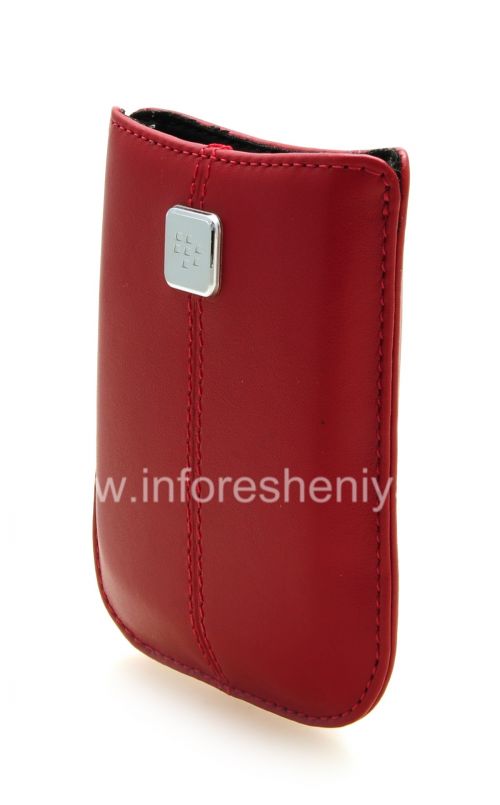 Photogallery for The original leather case, a pocket with a metal tag Leather Pocket for BlackBerry, Merlot product