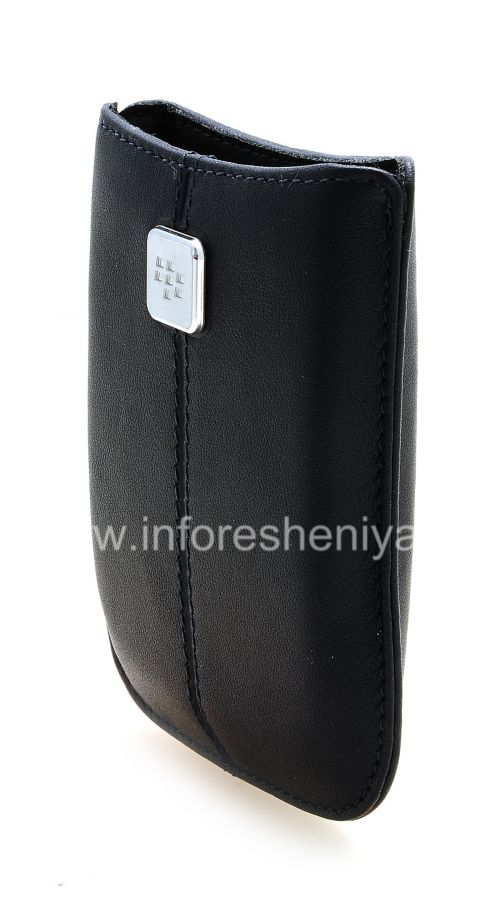 Photogallery for The original leather case, a pocket with a metal tag Leather Pocket for BlackBerry, Indigo product