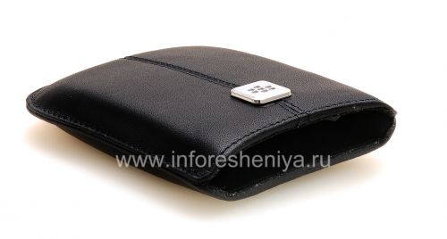 Photogallery for The original leather case, a pocket with a metal tag Leather Pocket for BlackBerry, Indigo product