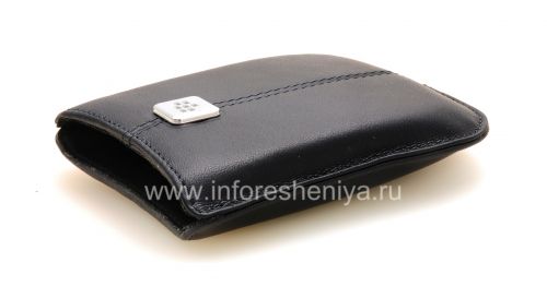 Photogallery for The original leather case, a pocket with a metal tag Leather Pocket for BlackBerry, Indigo product