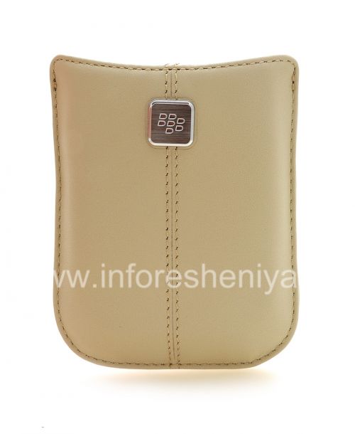 Photogallery for The original leather case, a pocket with a metal tag Leather Pocket for BlackBerry, Sandstone product