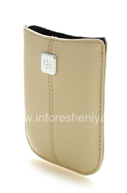 Photogallery for The original leather case, a pocket with a metal tag Leather Pocket for BlackBerry, Sandstone product