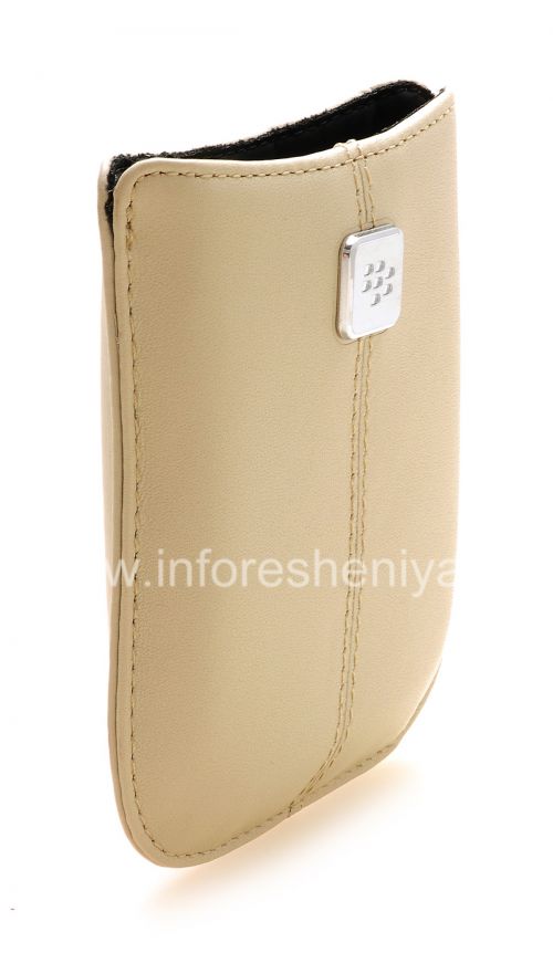 Photogallery for The original leather case, a pocket with a metal tag Leather Pocket for BlackBerry, Sandstone product