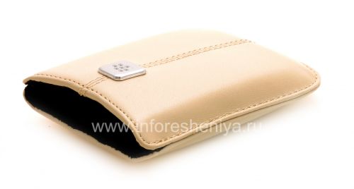 Photogallery for The original leather case, a pocket with a metal tag Leather Pocket for BlackBerry, Sandstone product