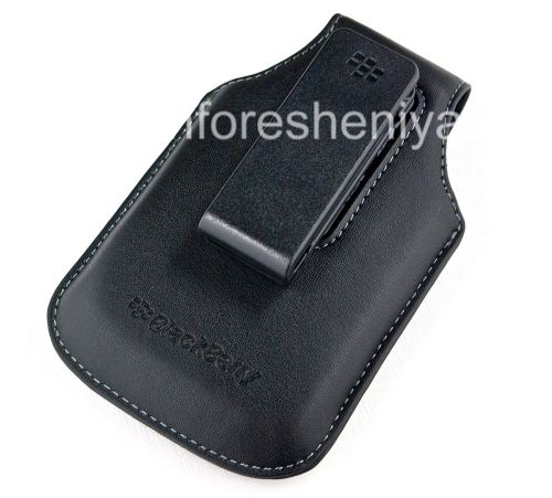 Photogallery for Asli Kulit Kasus dengan Clip Swivel Holster untuk Sythetic BlackBerry, Black (hitam) product
