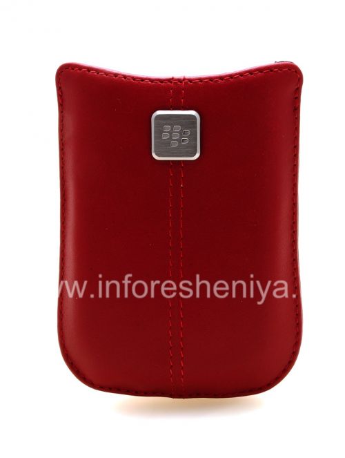Photogallery for Etui en cuir de poche original avec Pocket étiquette métallique en cuir pour BlackBerry, Maroon (Merlot) product