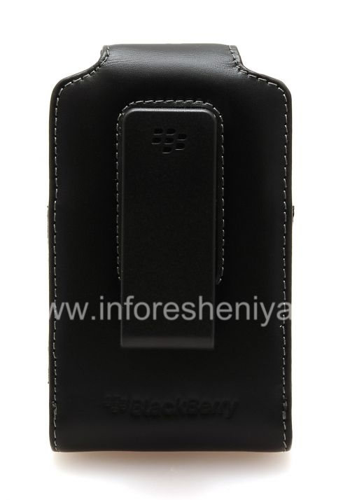 Photogallery for The original leather case with a clip and a metal tag Leather Swivel Holster for BlackBerry, Black product