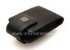 Photo 6 — El caso de cuero original con un clip y una pulsera de cuero etiqueta metálica giratoria de cuero para BlackBerry, Negro (negro)