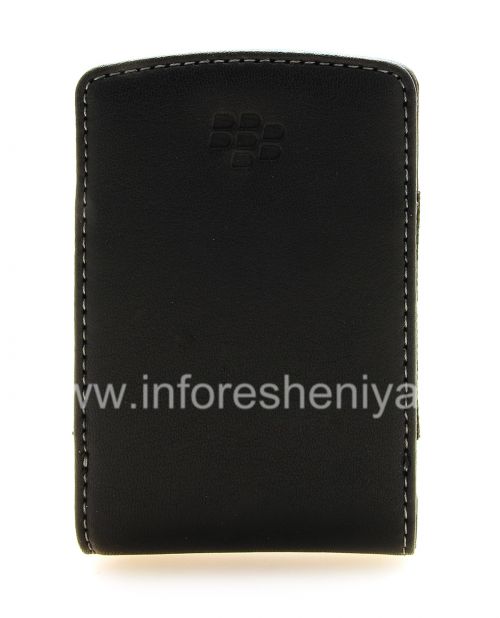 Photogallery for Original-Leder-Kasten-Tasche Kunstleder Tasche für Blackberry, Black (Schwarz) product