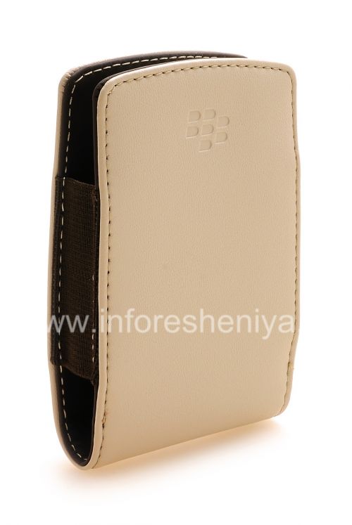 Photogallery for Original-Leder-Kasten-Tasche Kunstleder Tasche für Blackberry, Beige (Sandstein) product