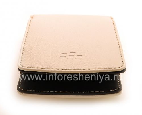 Photogallery for Original-Leder-Kasten-Tasche Kunstleder Tasche für Blackberry, Beige (Sandstein) product
