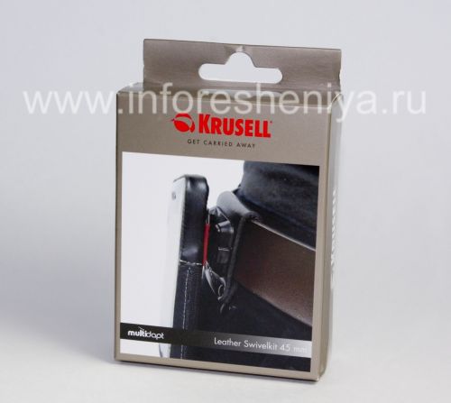 Photogallery for Brand attachment for Krusell cover for BlackBerry, On Strap Leather Swivelkit 45mm, Black product