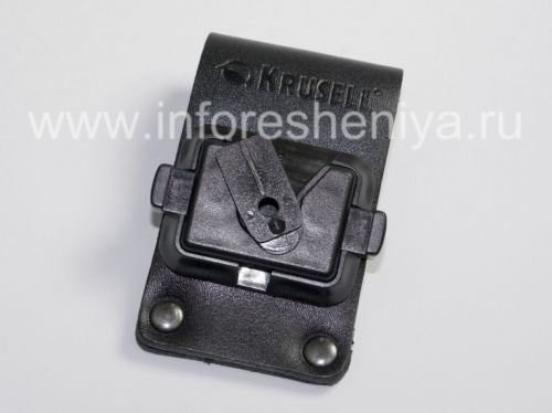 Photogallery for Brand attachment for Krusell cover for BlackBerry, On Strap Leather Swivelkit 65mm, Black product